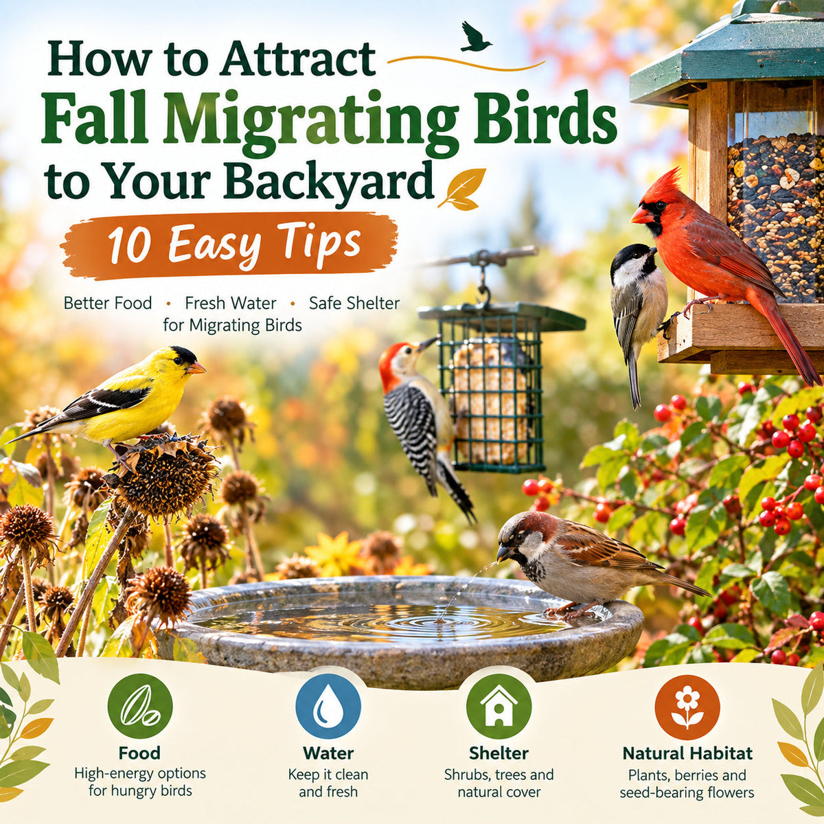 How to Attract Fall Migrating Birds to Your Backyard: 10 Easy Tips